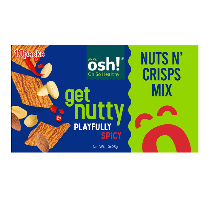Oh so Healthy! Get Nutty Playfully Spicy [10 x 25g] (Vegan Friendly)