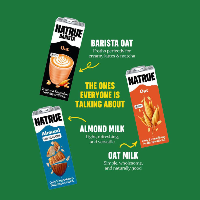 Natrue Oat Milk 1L (Gluten Free, No Added Sugar, Vegan)