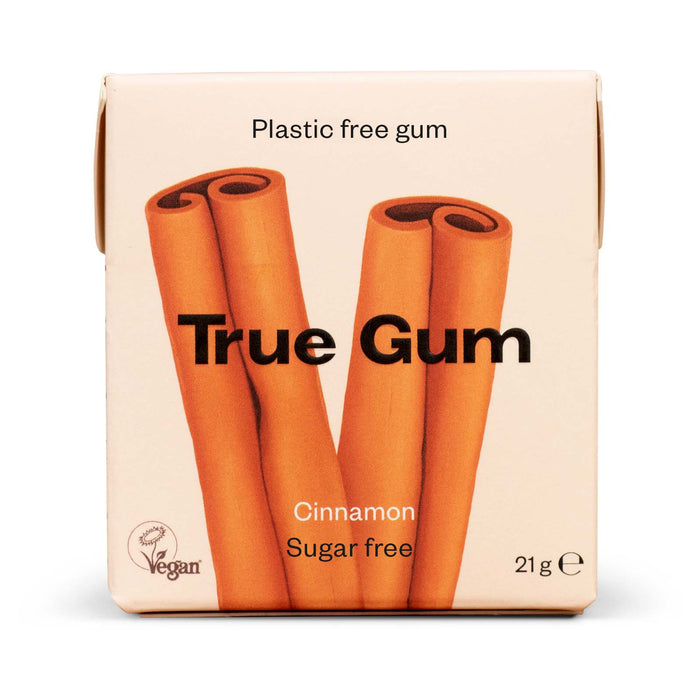 True Gum Cinnamon 21g/13pcs (Sugar Free, Palm Oil Free, Vegan)