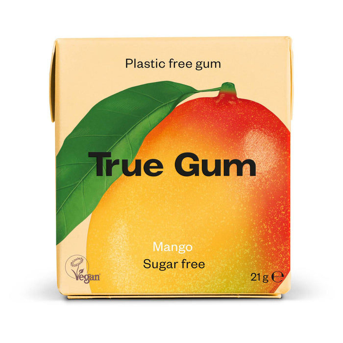 True Gum Mango 21g/13pcs (Sugar Free, Palm Oil Free, Vegan)
