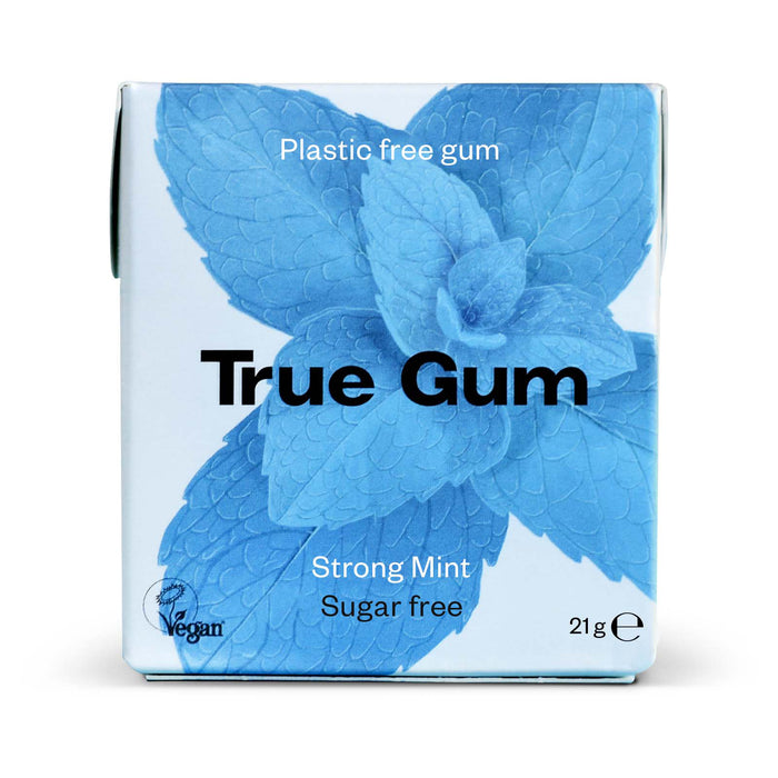 True Gum Strong Mint 21g/13pcs (Sugar Free, Palm Oil Free, Vegan)