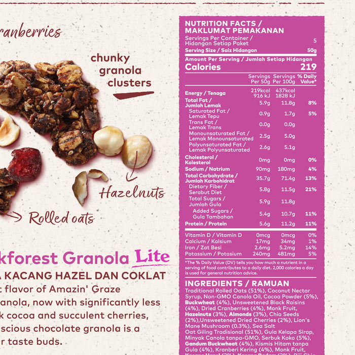 Amazin' Graze Hazelnut Blackforest Lite 250g