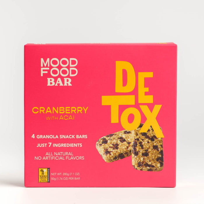 Mood Food Bar Detox - Cranberry with Acai [4 x 50g] 