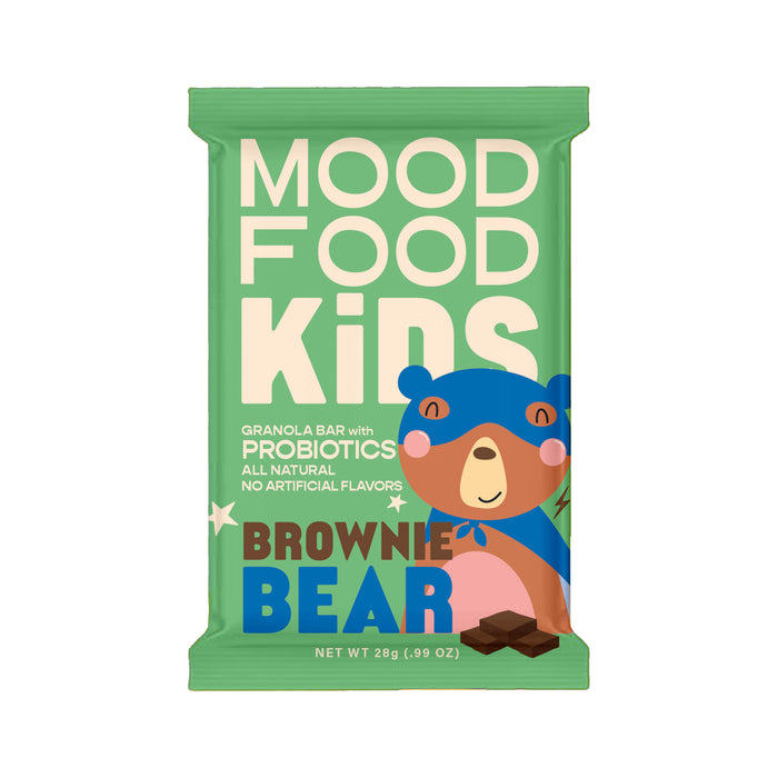 Mood Food Kids Brownie Bear [4 x 28g] (All Natural, No Refined Sugar, Whole Grains)