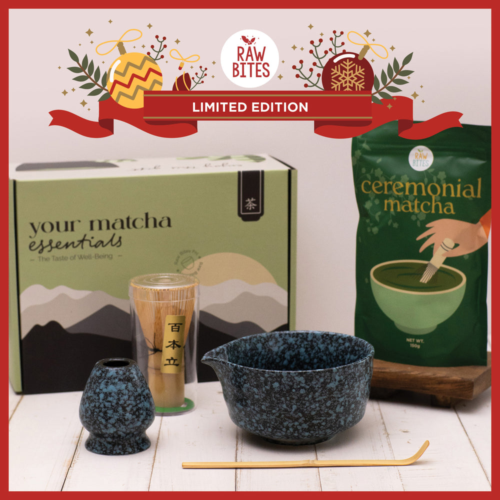 The Essential Ceramic Matcha Set x Raw Bites Ceremonial Matcha