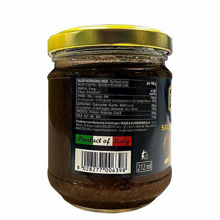 Mazza Black Truffle Salsa (Salsa al Tartufo 5%) 212g (High Truffle Concentration)