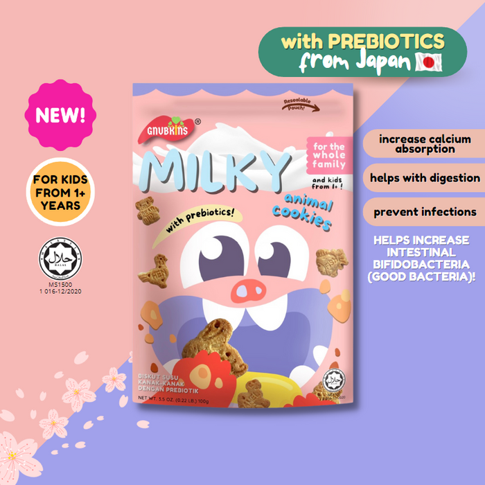Little Baby Grains Milky Animal Cookies (with prebiotics) 100g (12 Months+)