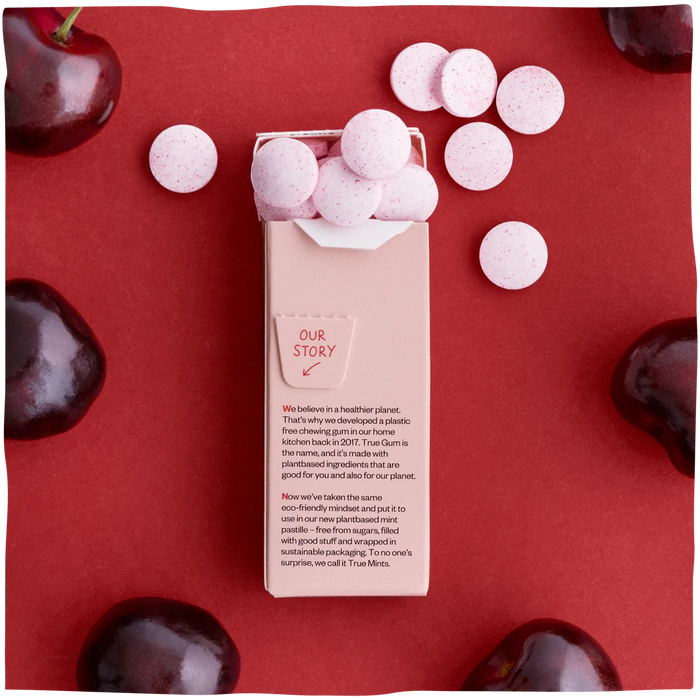 True Mints True Mints Cherry 13g/20pcs (Natural Flavors, Plantbased Sweetener, Ve ...