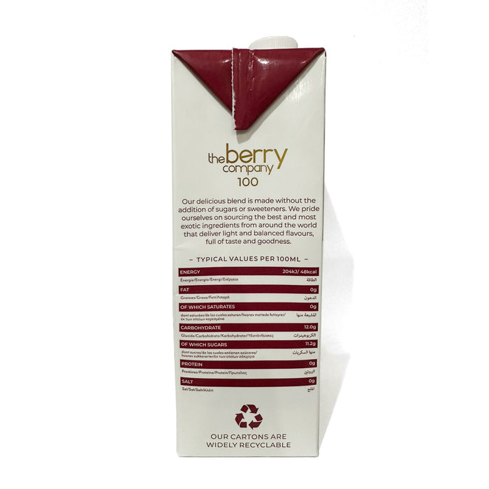The Berry Company No Sugar Added Cranberry Juice 1L