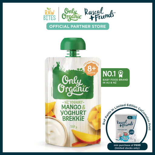 Only Organic Baby Food Mango & Yoghurt Brekkie 120g [8 mos+] (Organic, Nutritionist Approved)