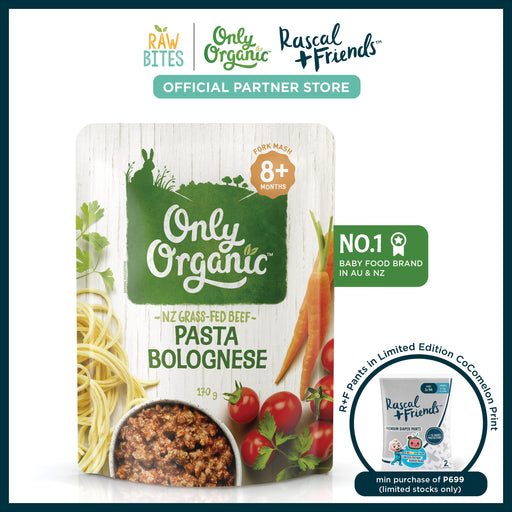Only Organic Baby Food Pasta Bolognese 170g [8 mos+] (Organic, Nutritionist Approved)