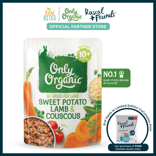 Only Organic Baby Food Sweet Potato Lamb & Couscous 170g [10 mos+] (Organic, Nutritionist Approved)