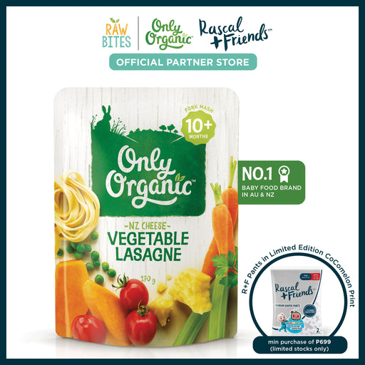 Only Organic Baby Food Vegetable Lasagne 170g [10 mos+] (Organic, Nutritionist Approved)