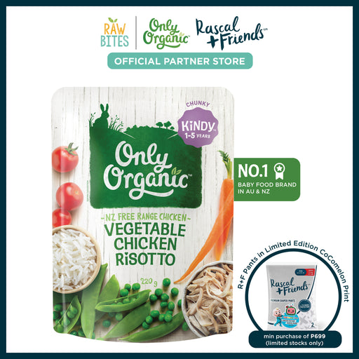 Only Organic Baby Food Vegetable Chicken Risotto 220g [12 mos+] (Organic, Nutritionist Approved)