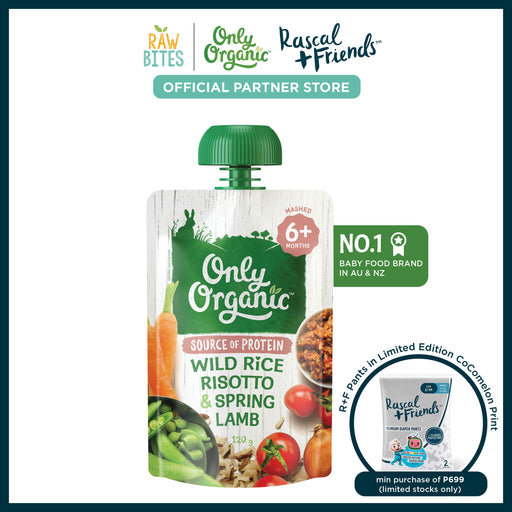 Only Organic Baby Food Wild Rice Risotto & Spring Lamb 120g [6 mos+] (Organic, Nutritionist Approved, Source of Protein)