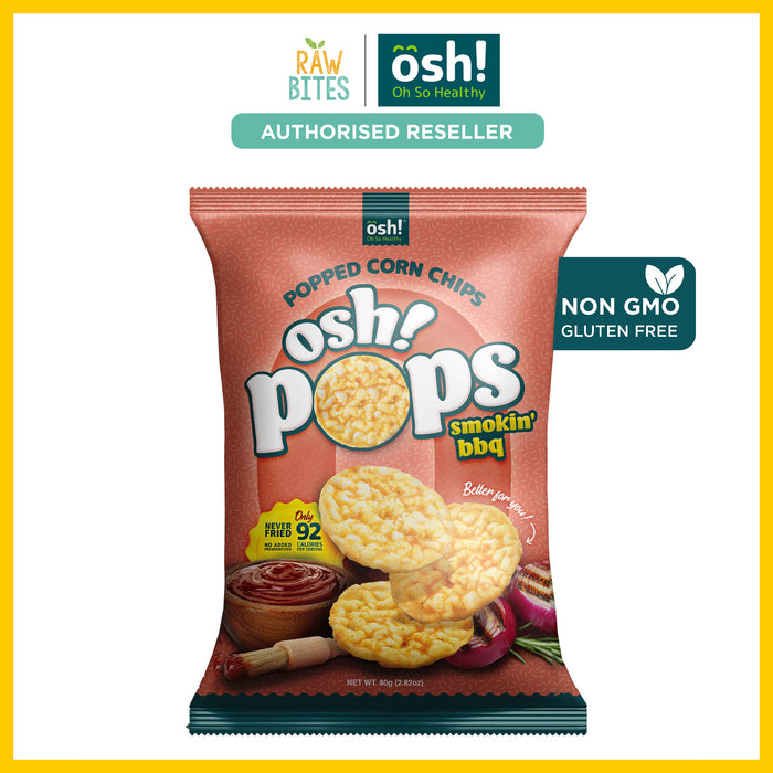 Oh So Healthy! Pops Smokey BBQ 80g (Gluten Free, Halal, Vegan)