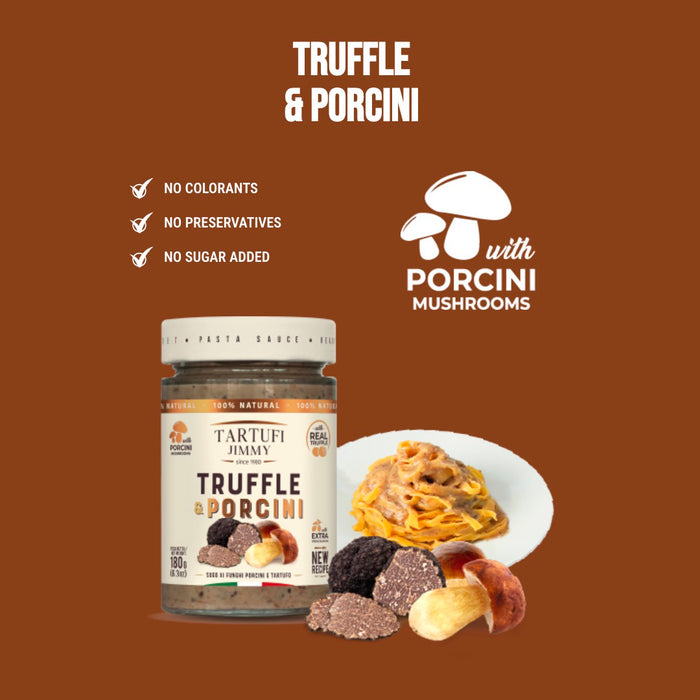 Tartufi Jimmy Truffle & Porcini Mushroom Sauce 180g (No Preservatives)