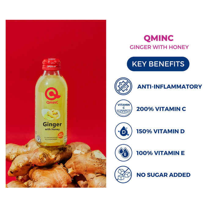 Qminc Ginger with Honey & Beta Glucan Drink 150ml