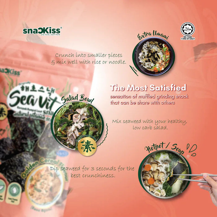 Snackiss Golden Cereal Seaweed Snack 50g