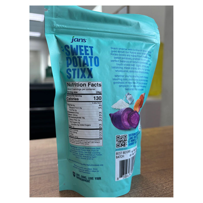 Jans Mix Sweet Potato Stick - Sea Salt 50g (Gluten Free, Source of Fiber)
