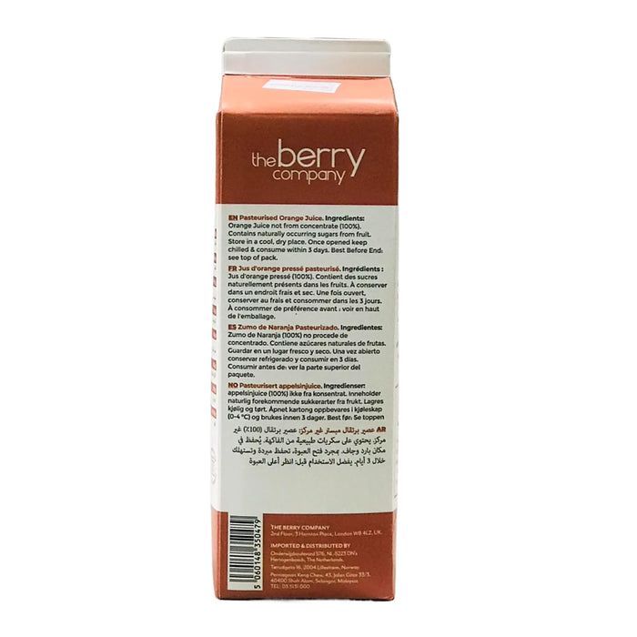 The Berry Company Pure Orange Juice (No Sugar or Sweeteners Added, Not from Concentrate) (Copy)