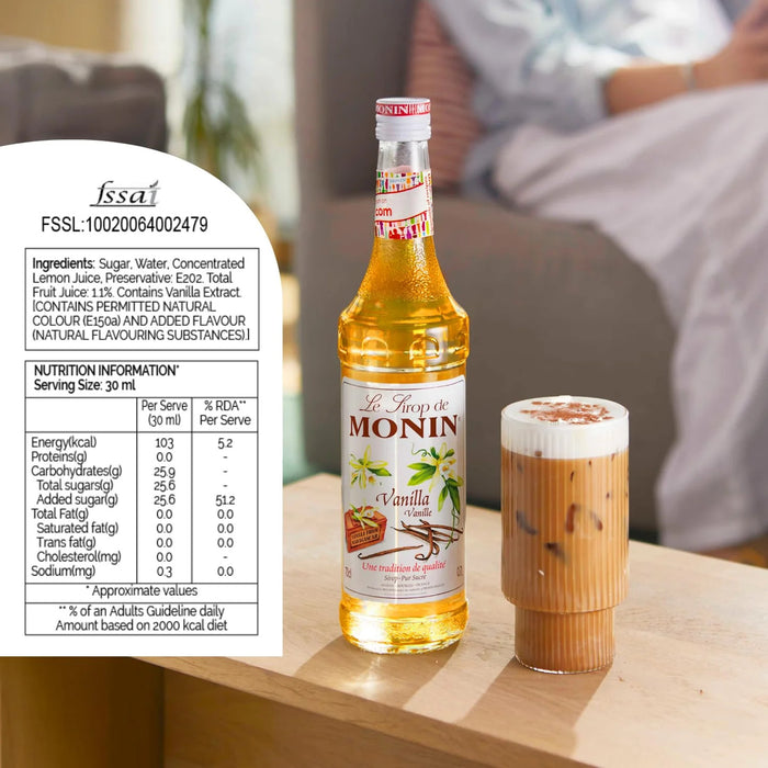 Monin Syrup Vanilla 1L PET
