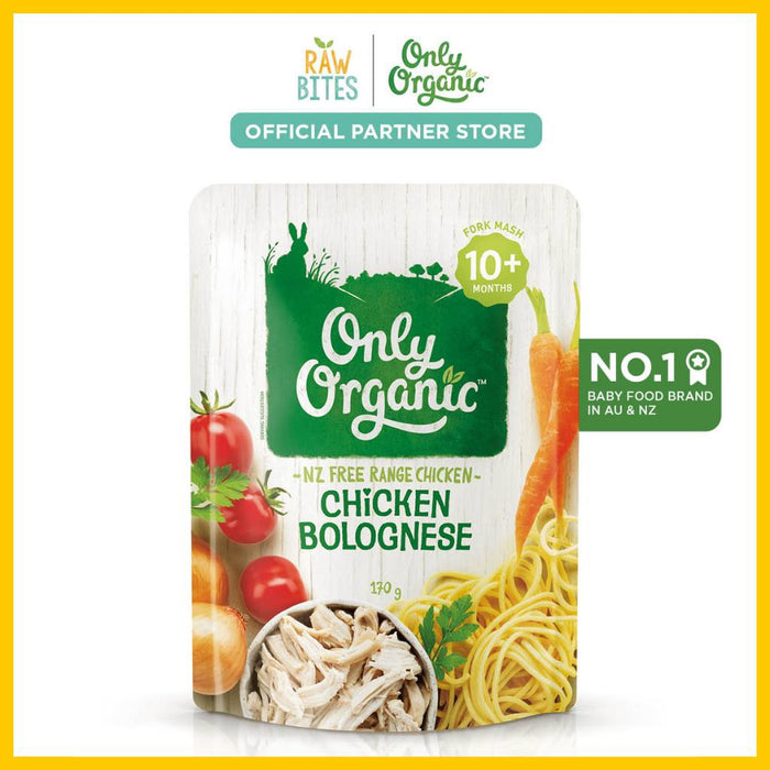 Only Organic Baby Food Chicken Bolognese 170g [10 mos+] (Organic Nutritionist Approved)