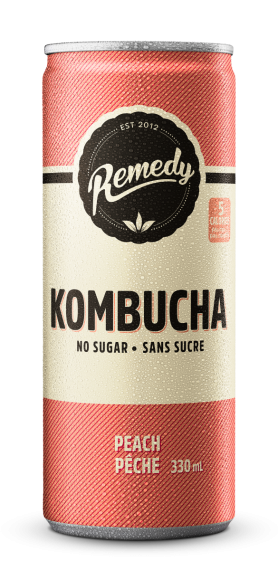 Remedy Kombucha Peach 250ml 4 pack