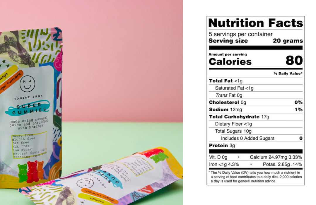 Honest Junk Mangosteen Gummies 100g (Dairy Free, Gluten Free, with Mor