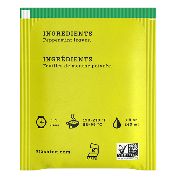 Stash Peppermint Herbal Tea 20g / 20 bags (Caffeine Free, Sugar Free, Non GMO)