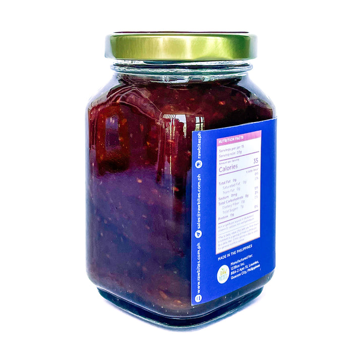 Raw Bites Raspberry Jam 300g (65% Fruit, Locally Made)