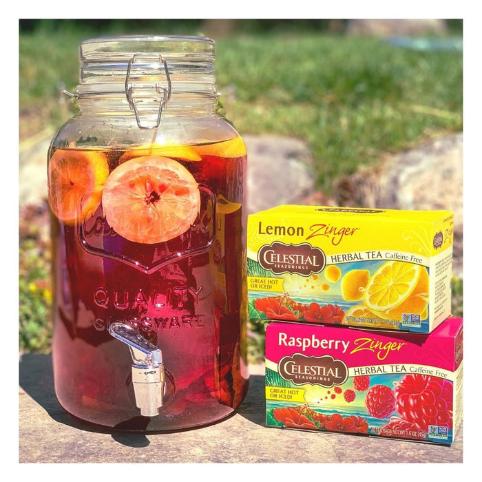 Celestial Seasonings Raspberry Zinger Herbal Tea 45g/20 bags (Caffeine ...
