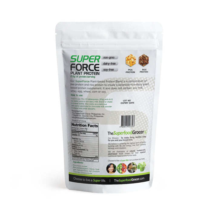 The Superfood Grocer Superforce Plant Protein (Chocolate) 227g (1/2 lbs)