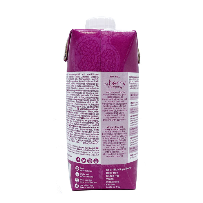 The Berry Company Pomegranate Juice 330ml (Gluten Free, No Refined Sugar, Vegan)